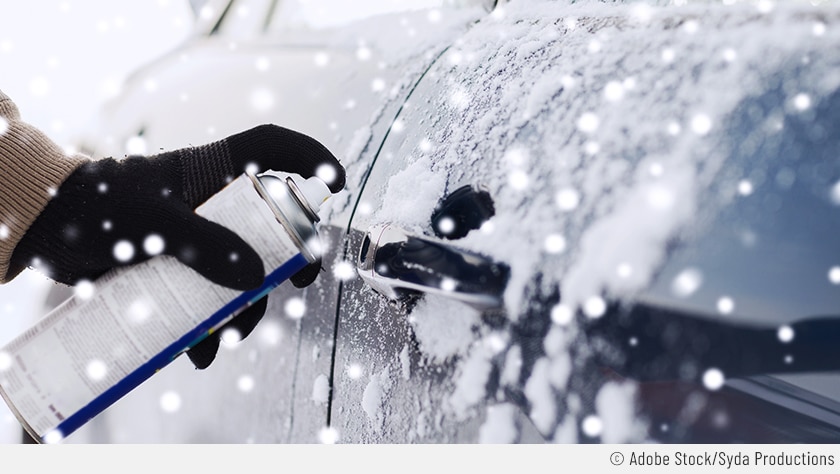Kalte Jahreszeit: Türschloss oder Autotür zugefroren: Sprays und Pflege  helfen